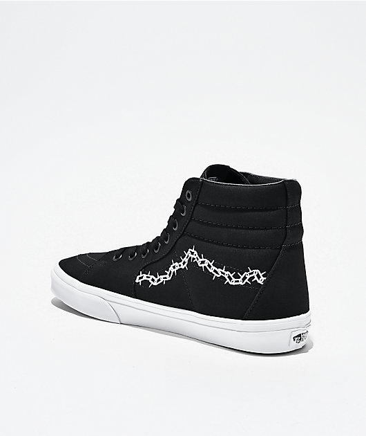 Vans Sk8-Hi Chain Black & White Skate Shoes