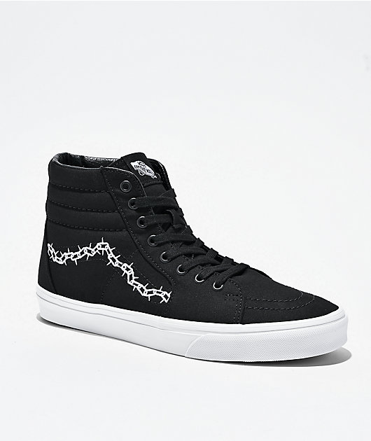 Vans Sk8-Hi Chain Black & White Skate Shoes