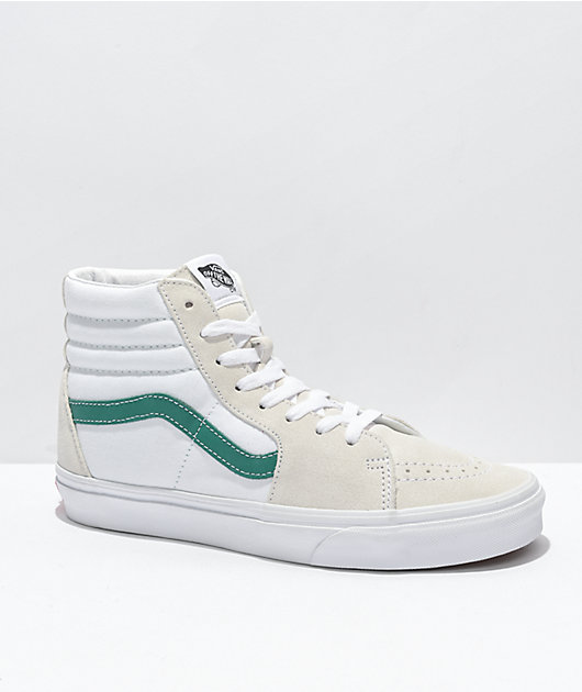 White vans with deals green stripe