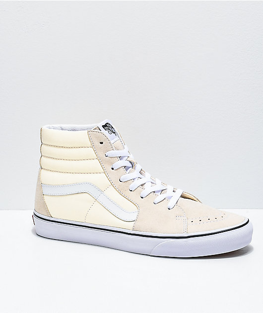 خلفيات للتصوير Vans Sk8-Hi Classic White & True White Skate Shoes خلفيات للتصوير