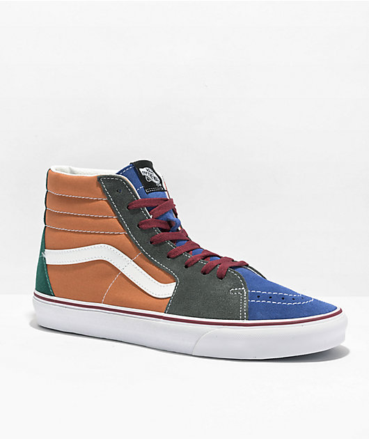Vans Sk8 Hi Color Mix Multi Skate Shoes Zumiez