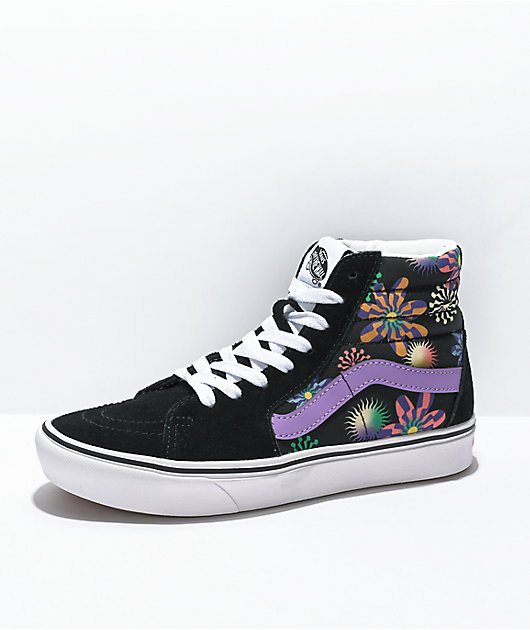 Vans Sk8-Hi ComfyCush Floral Daze Skate Shoes | Zumiez display picture 1