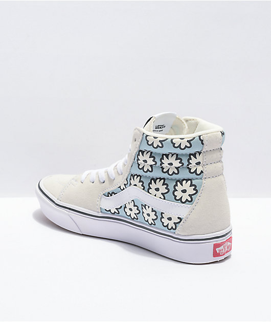 vans comfycush sk8-hi white