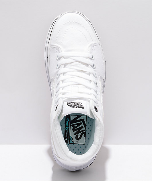 vans sk8 hi comfycush white