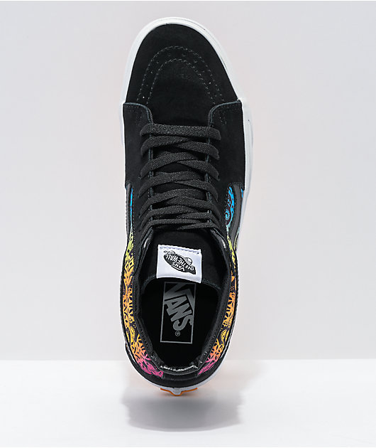 Vans Sk8-Hi Dia De Los Muertos Rainbow & Black Skate Shoes