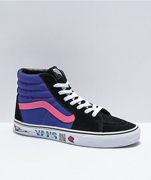Vans Sk8-Hi Disrupt Black & Spectra Blue Skate Shoes