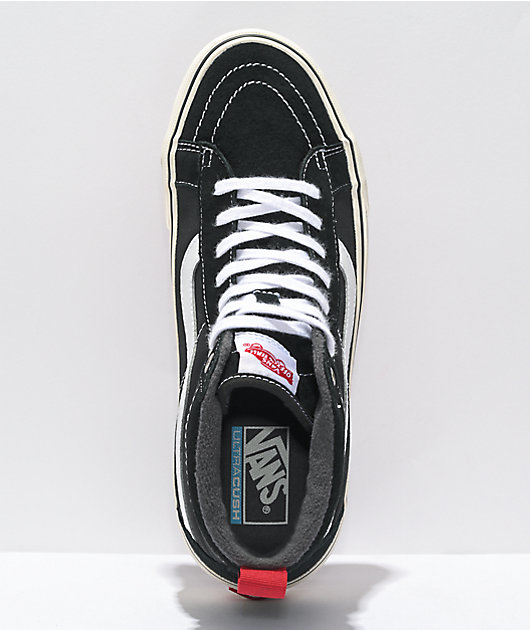 Vans sk8 hi grey hotsell and black