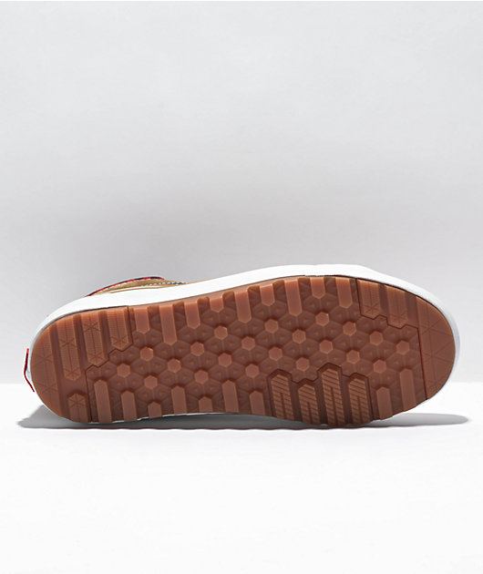 Vans Sk8-Hi MTE-1 Plaid Brown & Black Skate Shoes