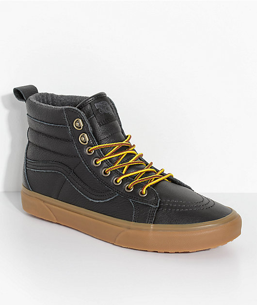 vans sk8-hi mte leather skate shoes (mens)
