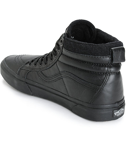 vans sk8-hi mte leather skate shoes (mens)