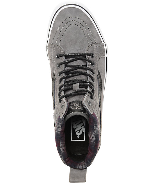 vans sk8 hi mte pewter plaid