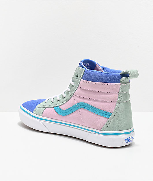 Vans Sk8-Hi MTE Ultramarine zapatos de skate azules y rosas | Zumiez