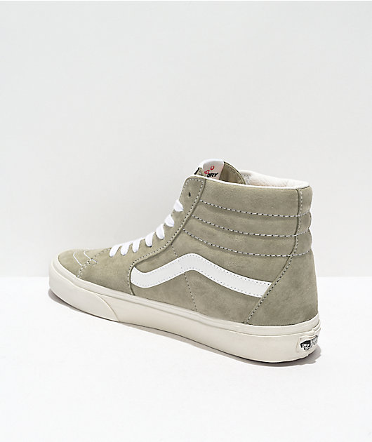 Vans Sk8-Hi Moss Grey & Snow White Skate Shoes
