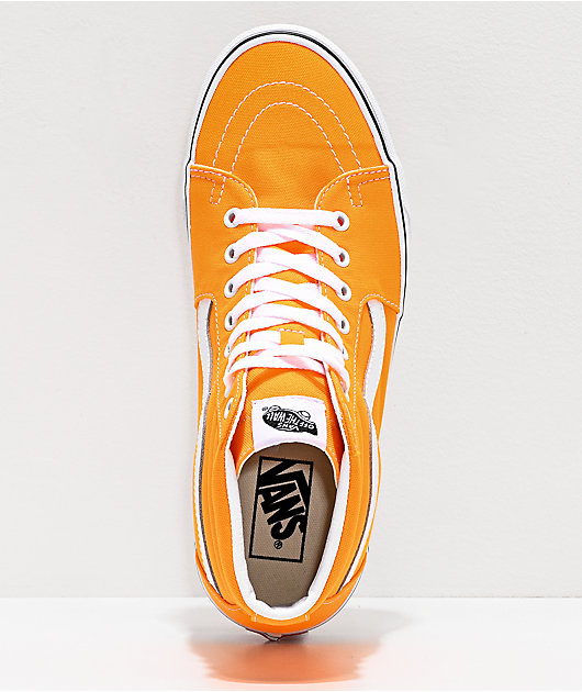 Vans Sk8-Hi Neon Blaze zapatos de skate en naranja y blanco