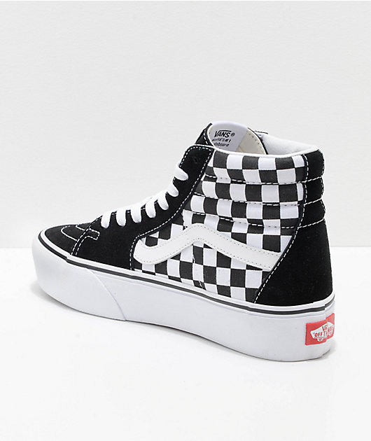 vans sk8 platform checkerboard