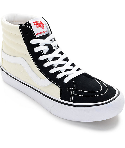 Vans Sk8-Hi Pro 50th Black and White Skate Shoes | Zumiez