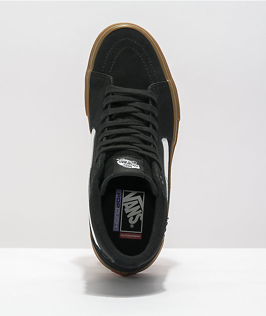 Vans Sk8-Hi Pro Black & Gum Skate Shoes