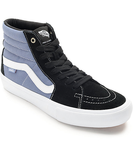 Vans Sk8-Hi Pro zapatos de skate en negro, azul y blanco | Zumiez