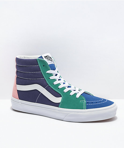 Betsy Trotwood Digital paridad Vans Sk8-Hi Retro Court Multi & White Skate Shoes