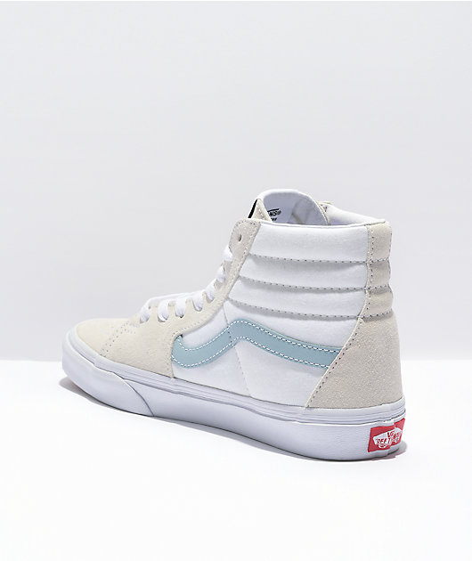 vans sk8 hi blue and white