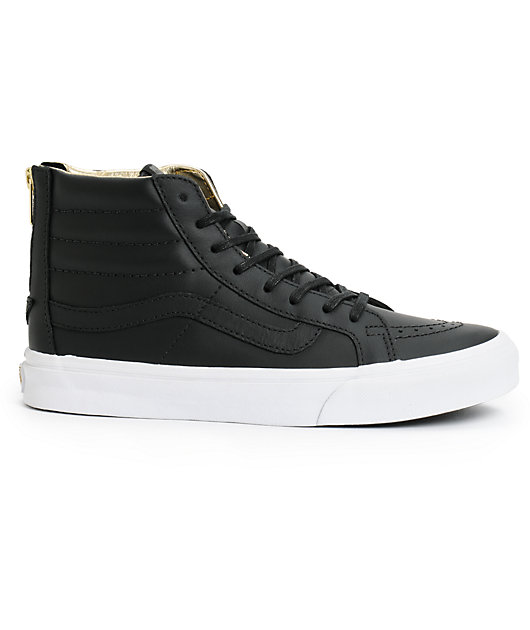 black and gold vans high tops