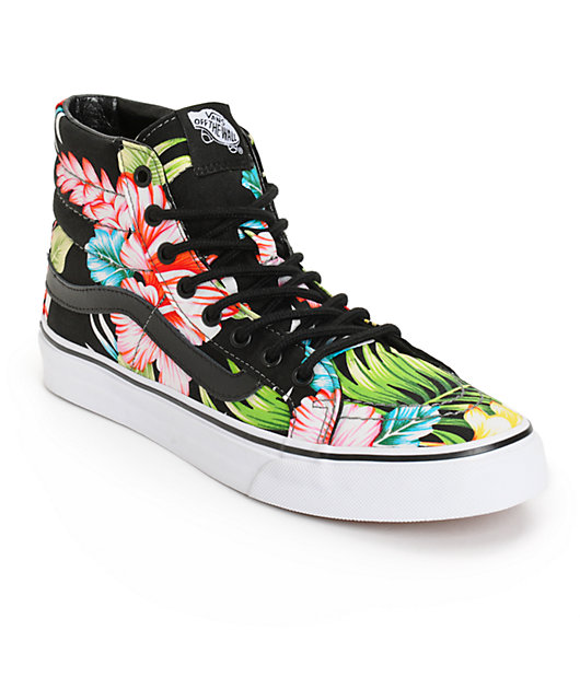 Vans Sk8-Hi Slim Hawaiian Floral Shoes 