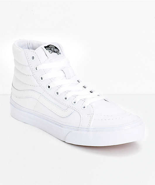 Vans Sk8-Hi Slim True White Skate Shoes 