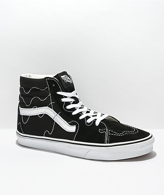 Vans Sk8-Hi Stitch Warp Black & White Skate Shoes