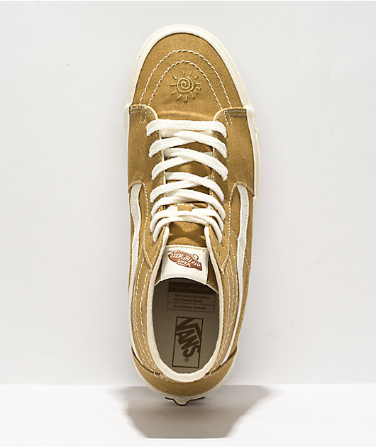 Sk8-Hi Tapered Eco Theory zapatos de skate blanco dorado mostaza