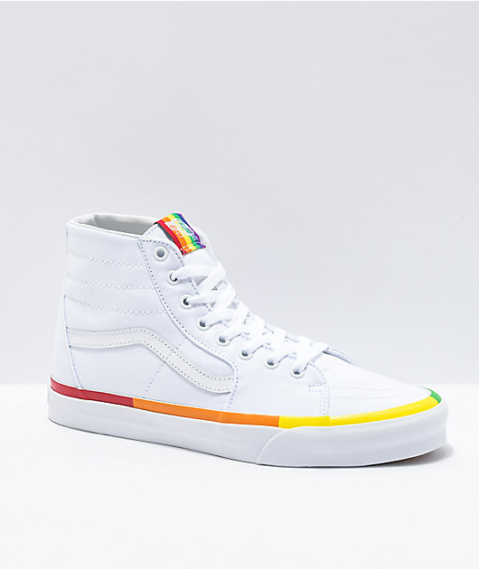 rainbow high top vans