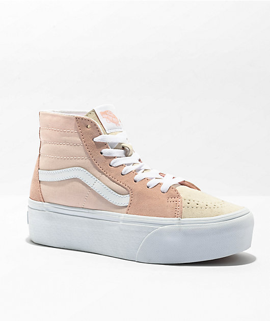 Peach suede vans shop