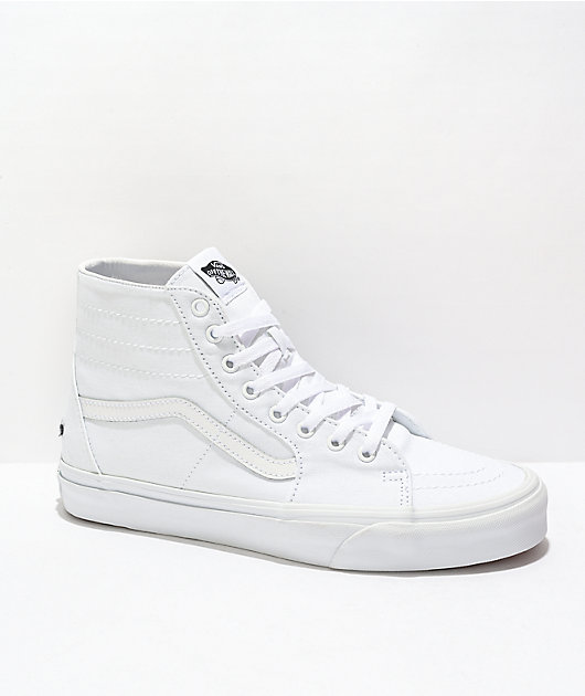 Vans Sk8-Hi Tapered True White Canvas Skate Shoes