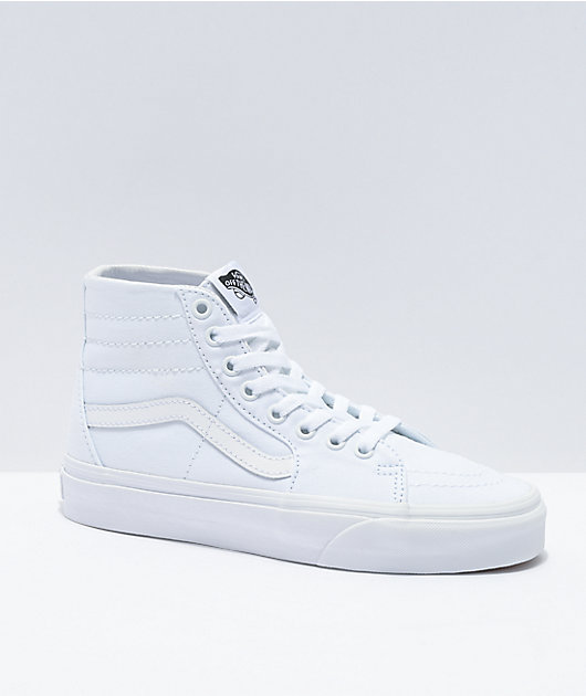 white high top vans shoes