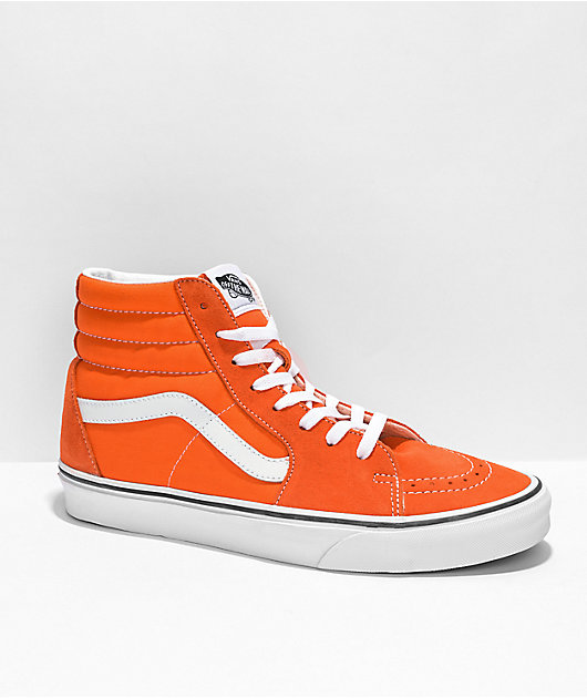 Vans Sk8-Hi Tiger Orange & White Skate Shoes
