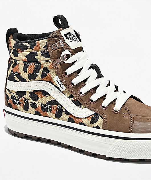 Vans Sk8 Hi Waterproof MTE Leopard Brown Shoes