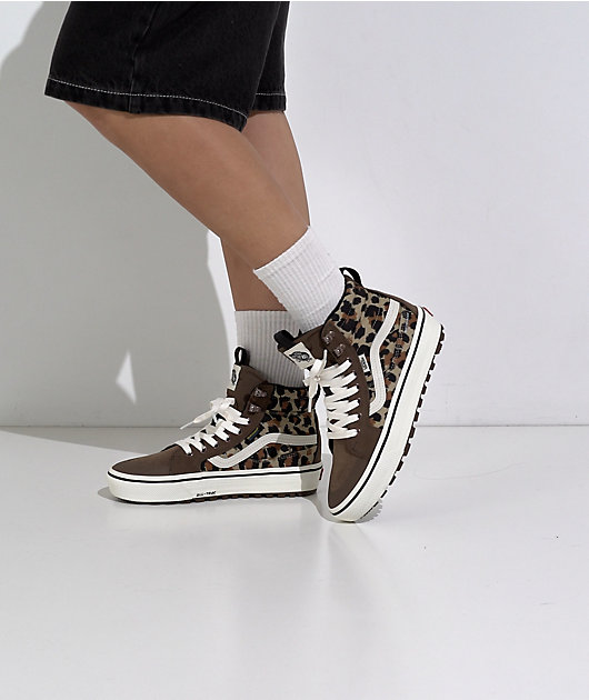 Vans Sk8 Hi Waterproof MTE Leopard Brown Shoes video