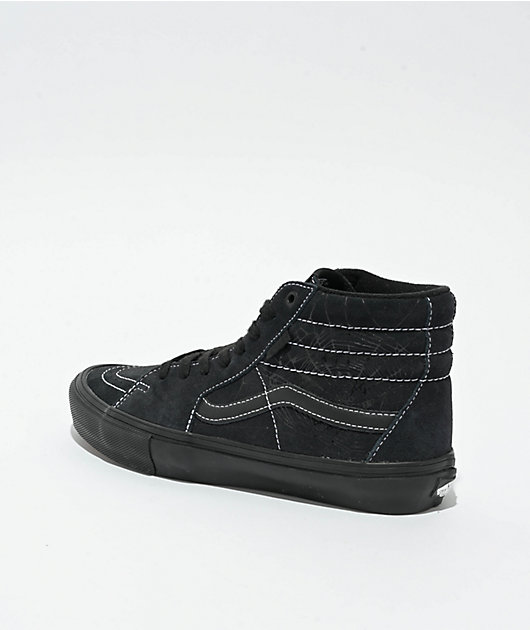 Vans Sk8 Hi Web Dark Grey Black Skate Shoes Zumiez