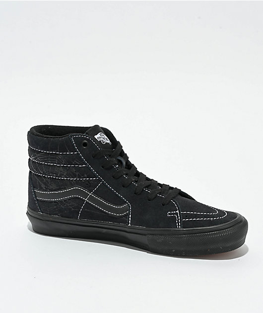 黒グレー x 黒 ツイード バンズ 【Sk8-Hi Reissue】24.5㌢ Vans Sk8 Hi Web Dark Grey & Black Skate Shoes | Zumiez