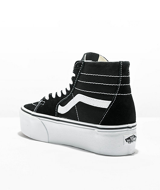 Sk8-Hi Zapatos de plataforma Tapered Stackform en blanco y negro