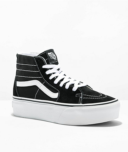 Sk8-Hi Zapatos de plataforma Tapered Stackform en blanco y negro