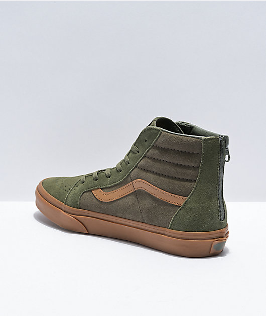 green suede vans high tops