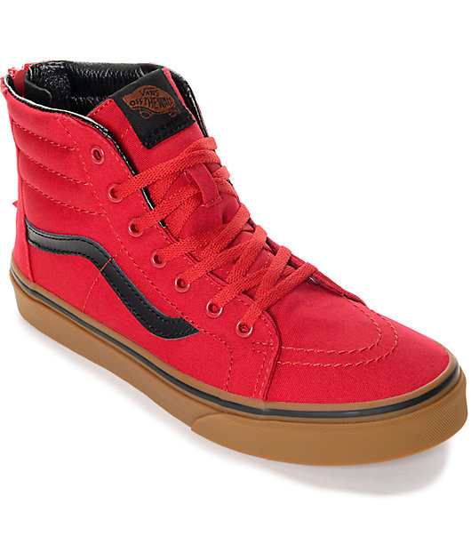 red high top vans for kids