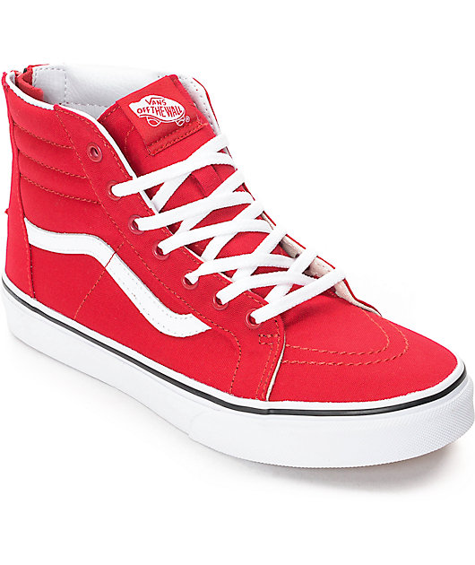 Vans Sk8-Hi Zip zapatos de skate en rojo | Zumiez