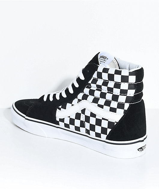 Sk8-Hi zapatos de skate a cuadros en negro y blanco