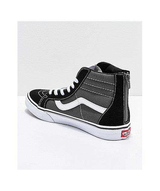 Vans Sk8-Hi zapatos de skate con cremallera en negro y gris حساب بنت الطياره