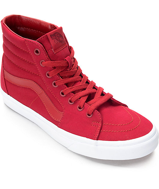 Vans Sk8-Hi zapatos de skate en rojo y blanco | Zumiez