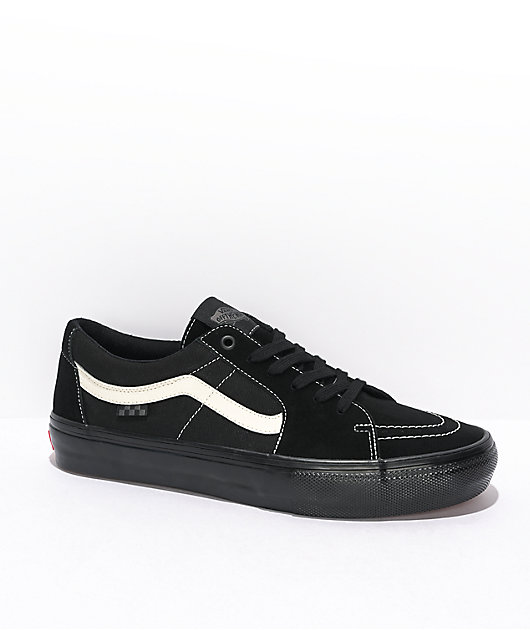 Vans Sk8-Low Black & Marshmallow White Skate Shoes