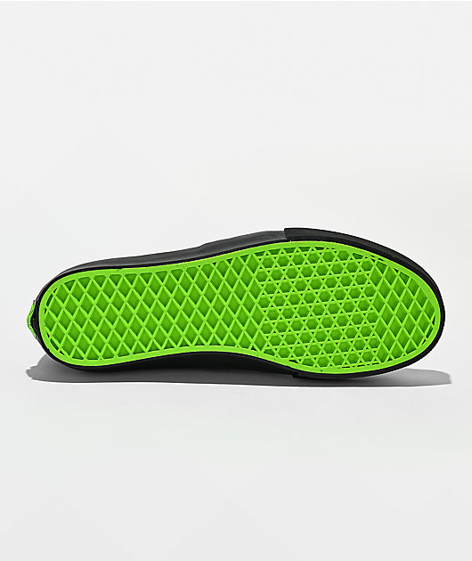 Vans Skate Authentic Black & Green Skate Shoes