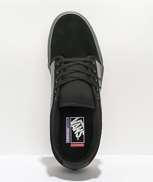 Vans Skate Chukka Low Black & Pewter Denim Skate Shoes