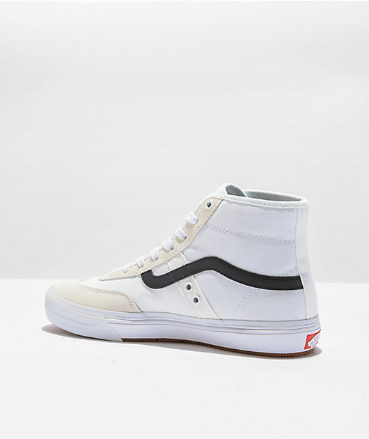 Vans Skate Crocket High White, Black Skate Shoes